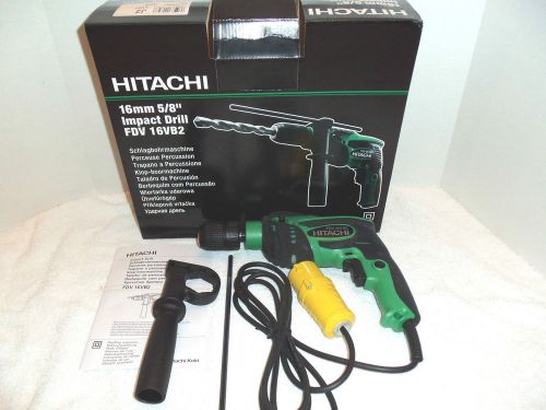 New Hitachi 5/8&#034; Variable Speed Reversible Keyless Chuck Impact Drill FDV16VB2