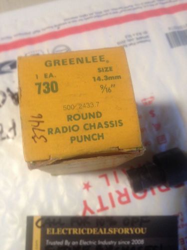 Greenlee 9/16&#034; diameter 730 Radio Chassis Punch Die Knockout #3746