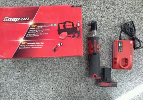 Snap-on ctr761 3/8&#034; 14.4v microlithium cordless ratchet a-x for sale