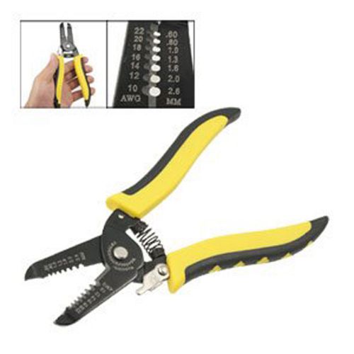 GIFT Yellow Black Plastic Handle Wire Stripper Cutter Crimper