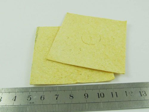 Yellow Soldering Iron Tip Welding Cleaning Cleaner Sponge for HAKKO 936 60*60mm