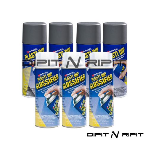 Performix plasti dip gloss wheel kit 4 gunmetal 3 glossifier rubber dip spray for sale