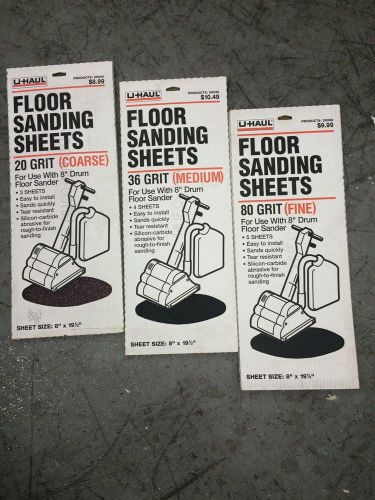 floor sanding sheets 8&#034; x 19 1/2&#034;  for 8&#034; drum sander