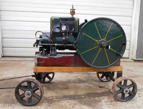 Great running 1 1/2hp sattley hit &amp; miss engine on trucks (watch video) l@@k!!!! for sale