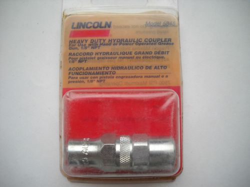 LINCOLN AUTOMOTIVE 5845 HEAVY DUTY HYDRAULIC COUPLER  1/8&#034;NPT NEW IN PACKAGE