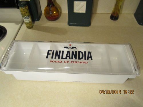 Finlandia vodka  bar fruit 6 slot condiment tray man cave for sale