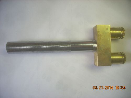 Beer Equipment, Polished Brass 1/4&#034; Dual Draft Beer Shank Assembly