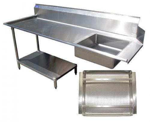 L&amp;J 30&#034; Right Soil Dishtable with Undershelf Dish Table Model: DHST-G30R