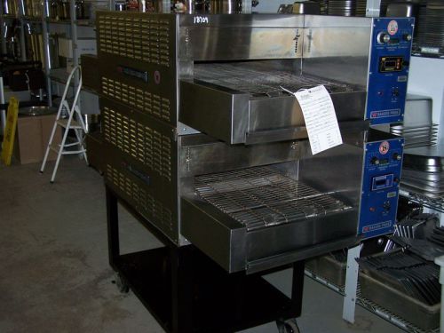 Bakers Pride Double Deck Conveyor Oven on Stand W/Casters Model: APC-18