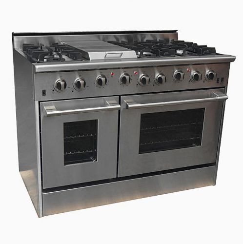 Nxr pro natural gas range 48&#034; 6 burners/griddle double ovens~ for sale