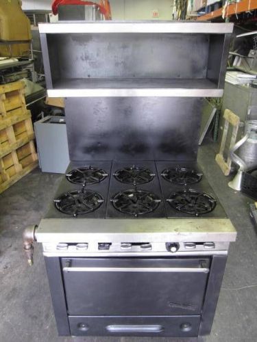 Garland 6 burner oven stove range w/top storage 36&#034;-nat.gas for sale