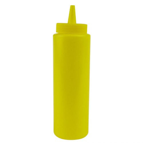 Vollrath 52065 Squeeze Bottle, 12 Oz. Yellow Plastic, USA Made