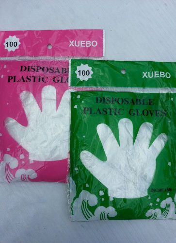 Anti kitchen bacteria disposable plastic restaurant gloves 2 packs size large