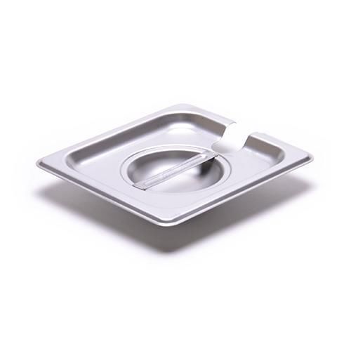 Sixth-Size Steam Table Pan Slotted Cover 24 Gauge Steam Table Pan
