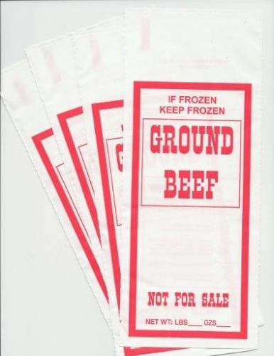 GROUND BEEF FREEZER CHUB BAGS 1LB 200 COUNT FREE SHIPPING