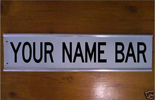 YOUR OWN NAME BAR STREET ROAD SIGN  - CHRISTMAS
