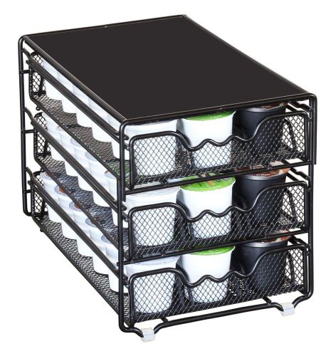 Cabinet 3 tier drawer storage holder 54 coffee pod countertop organizer uspto for sale