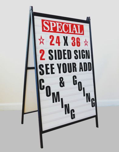 New A Frame 2 Sided Sidewalk Sign Sandwich Board &amp;LTRS