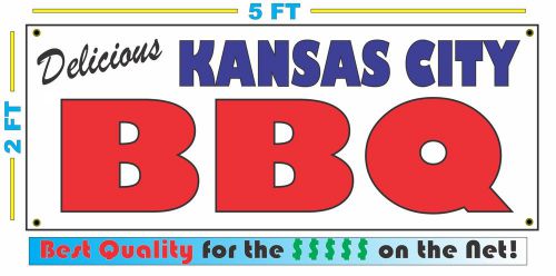 Full Color KANSAS CITY BBQ BANNER Sign NEW Larger Size Best Quality for the $$$