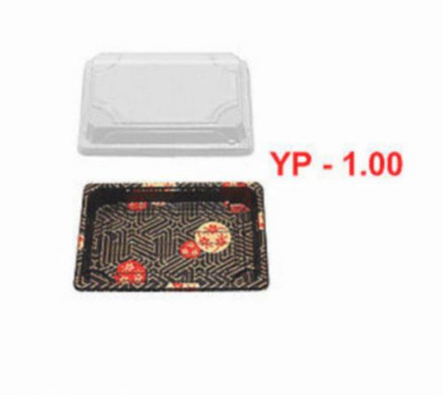 Plastic Sushi Trays with Clear Lids/Sushi Take-out Containers/Sushi Box/ 50 SETS