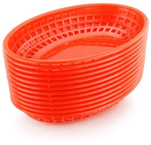 Restaurant Quality Fast Food Baskets 9.25 X 6 Red Set Of 12