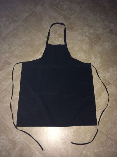 Long Black Bib Apron +Pocket server restaurant kitchen waiter waitress chef cook