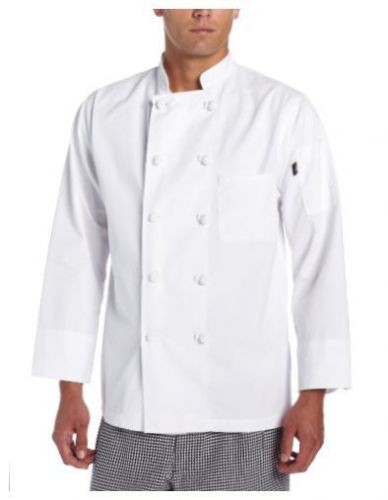 New dickies men&#039;s classic chef coat bib kitchen professional white size xs for sale