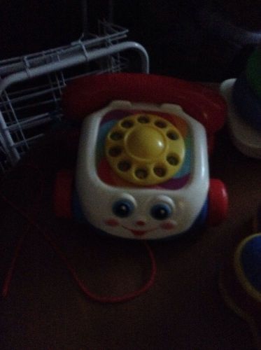Vintage Mattel Fisher Price Pull Style Plastic Phone Toy