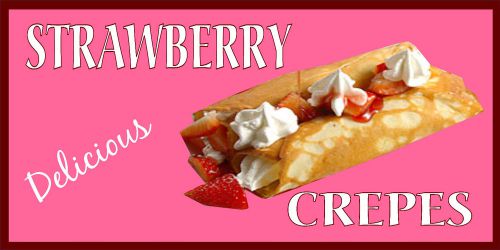 LARGE STRAWBERRY CREPES DECAL
