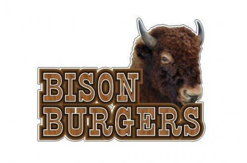 Bison Burger 9&#039;&#039;x13&#039;&#039; Decal for Concession Trailer or Buffalo Meat Business Sign