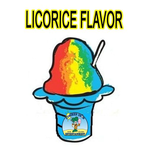 LICORICE Snow CONE/SHAVED ICE Flavor GALLON CONCENTRATE #1 FLAVOR IN WORLD