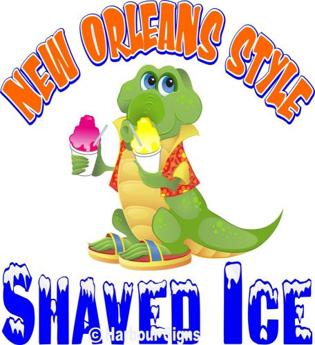 Shaved Ice Decal 14&#034; New Orleans Style Concession Cart Food Truck Vinyl