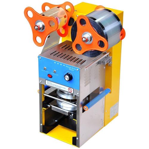 New 350w electric automatic teacup sealer sealing machine bubble 400 600 cups/hr for sale