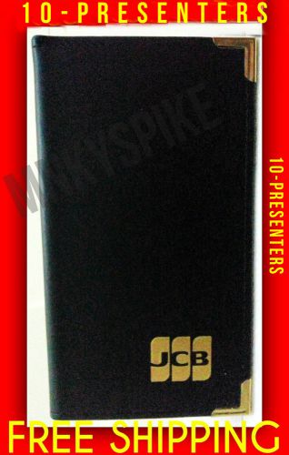 Check Presenters BI FOLD Restaurant server Black JCB logo 10 PCS FREE SHIPPING