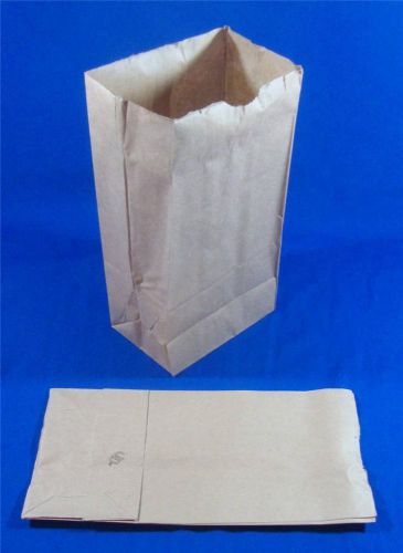 Qty 500 #4 Paper Brown Kraft Natural Sack Grocery Merchandise Retail Bags