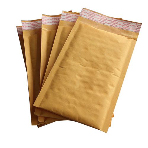 Great 10X 120*180+40 mm Kraft Bubble Padded Envelopes Mailers Shipping Bags HFCA