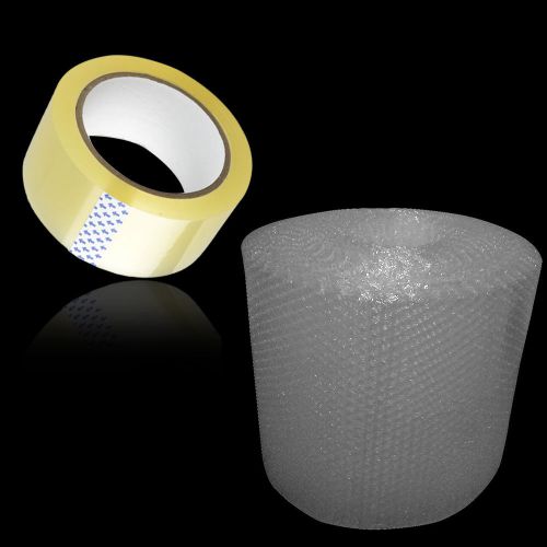 150ft 12&#034;x3/16&#034; SMALL AIR BUBBLE wrap ROLL+1x55 yds/165ft 2&#034; 1.8mil Packing Tape