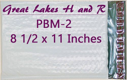 6 self-Sealing Poly Bubble Padded Envelope Mailers, size PBM-2, 8 1/2x11 inches
