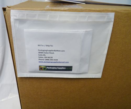 (5000) 7.5&#034; x 5.5&#034; CLEAR PACKING LIST ENVELOPE-PLAIN FACE- 2.0 MIL THICK 5000/CS