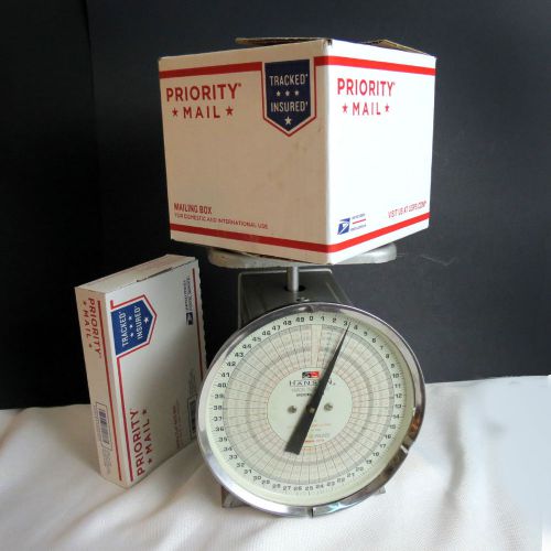 VINTAGE HANSON PARCEL POST 50 POUND SHIPPING SCALE ,MODEL # 1515 ACCURATE WEIGH.