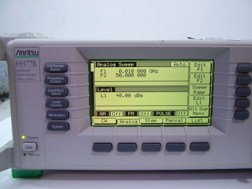 10mhz - 50ghz signal sweep generator synthesized anritsu  69377b  inv2 for sale