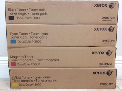 Genuine New Xerox DocuColor 5000 Toner Set (B,Y,C,M)