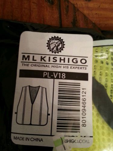 ML KISHIGO PL-V18 Hi Vis Vest, Unrated, Universal, Lime