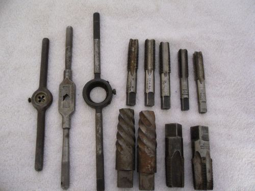 Vintage LargeTap And Die Lot, Little Giant, Greenfield, Etc. 12 Pieces,