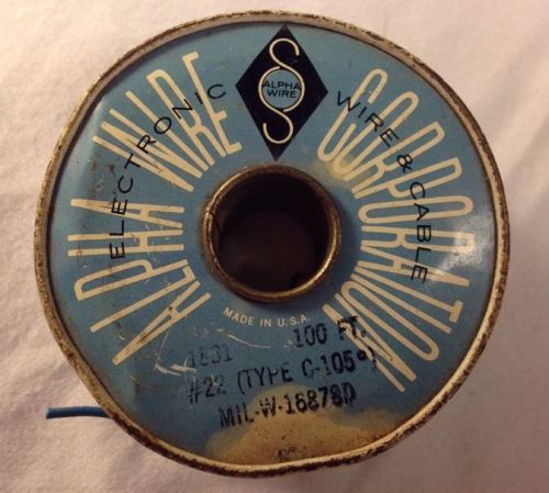 Vintage Alpha Electronic Wire and Cable Corporation Spool 100ft. #22 - 1831