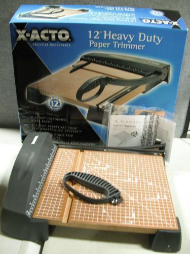 X-ACTO Model 26312 12&#034; Heavy Duty Paper Trimmer with Wooden Base