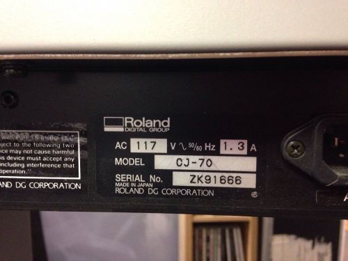 Roland Cammjet CJ 70 Used Plotter No Reserve