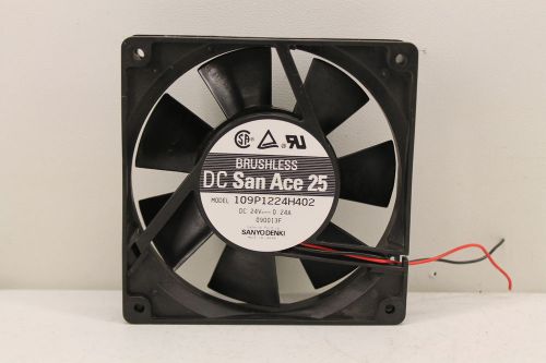 Sanyo Denki 109P1224H402 24Vdc 0.24A DC Brushless Fan 105mm X 25mm w/o Connector