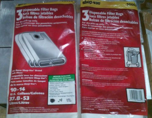 Shop Vac 90662 (4) Disposable Filter Bags  10-14 U.S. Gallons