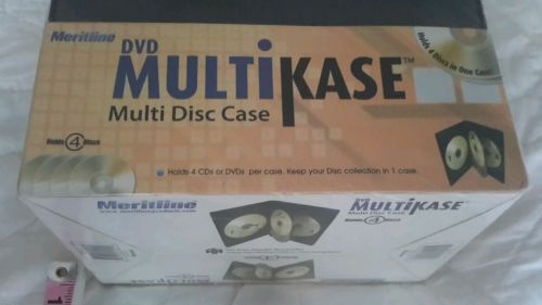 DVD case_set of 10_14mm_holds 4 disc per case_unopened sealed NEW blackmultikase